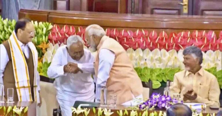 Nitish Touches Modisa feet