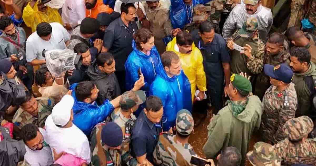 Rahul & Priyanka visit wayanad in Kerala