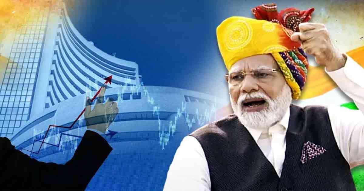 Share Market groth high after 100 days of 3rd term modi govt.