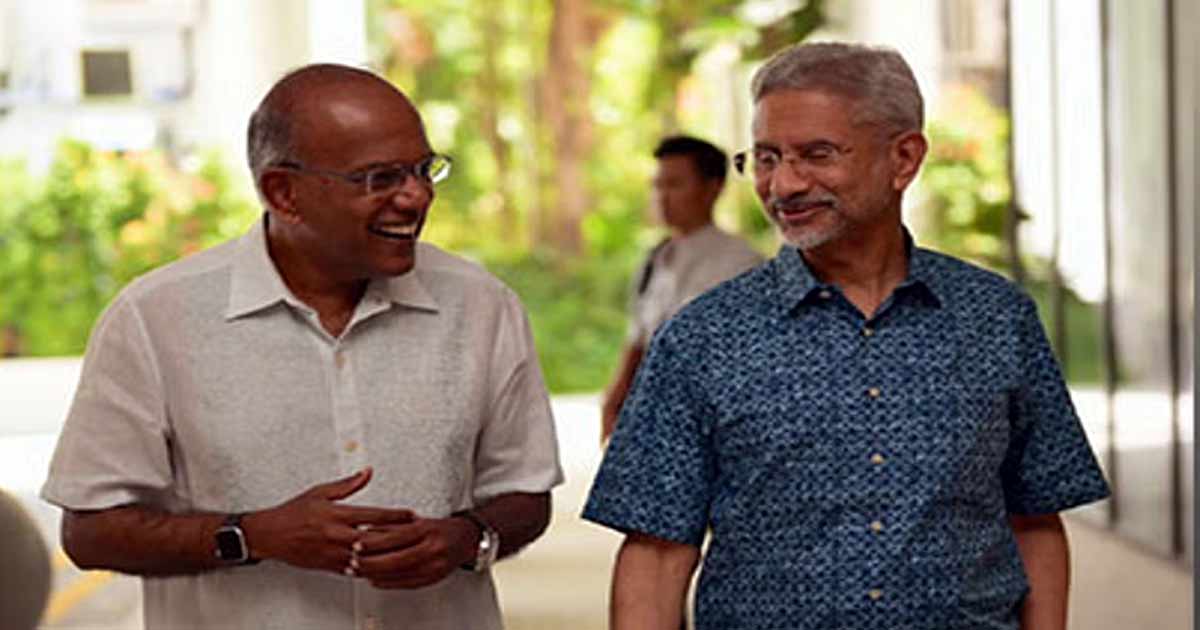 পররাষ্ট্রমন্ত্রী জয়শঙ্করের সঙ্গে সিঙ্গাপুরের মন্ত্রী কে. শানমুগাম।