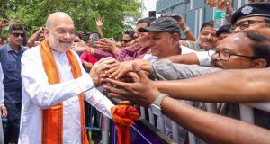 ভিডিওঃ দক্ষিণেশ্বর কালী মন্দিরে পুজো দিলেন অমিত শাহ