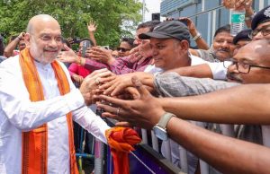 ভিডিওঃ দক্ষিণেশ্বর কালী মন্দিরে পুজো দিলেন অমিত শাহ