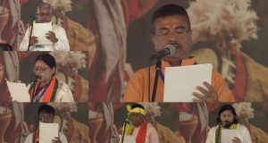 মুখ্যমন্ত্রী শুভেন্দু আধিকারী মন্ত্রী হিসেবে শপথ নিলেন যে ৫ জন